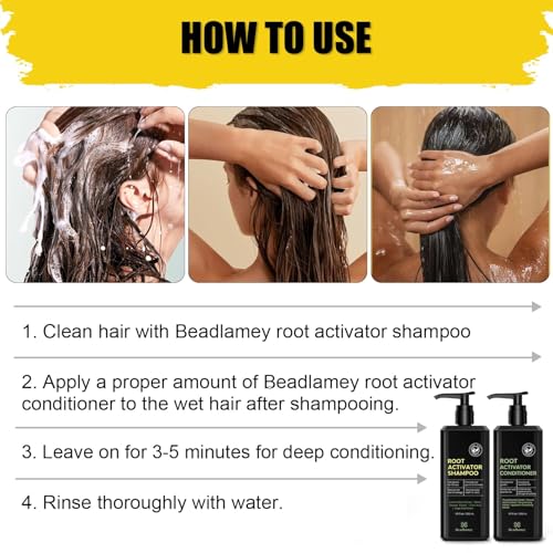 Root Activator Hair Growth Shampoo & Conditioner Set for Men