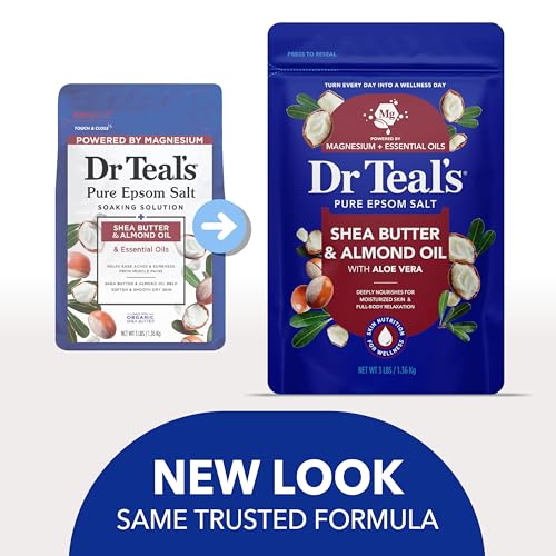 Dr Teal's Epsom Salt Soak with Shea Butter & Almond Oil, 3 lbs