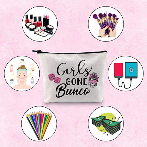 TSOTMO Funny Bunco Gift Girls Night Out Gone Bunco Bunco Party Girls Zipper Pouch Makeup Bag (Girls Gone Bunco)