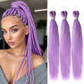 CANELIA Light Purple Pre-Stretched Braiding Hair 26 Inch 3 Pack for Box & Twist Braid Extensions