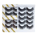 JIMIRE 3D Fluffy False Eyelashes - 5 Pair Pack, Faux Mink