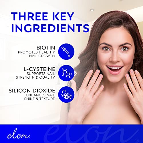 Elon Matrix Plus 3000 Biotin Nail Vitamins for Repair & Growth (60 Day Supply)