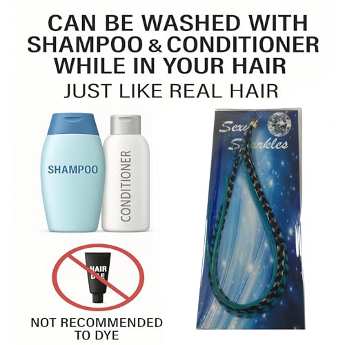 Feather Hair Extensions - Ocean Blue & Aqua Mix, 5 Pack, 7-10 Inches