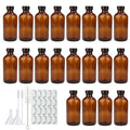 8oz Amber Glass Bottles with Lids, 20 Pack