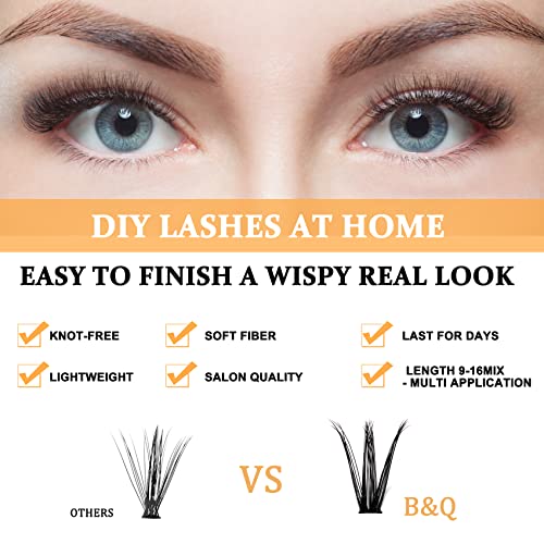 Lash Clusters 30D 50D-D-9-16MIX LASH Individual Lashes 280 False Eyelash 9-16MIX Extensions Cluster DIY at Home (30D 50D,D-9-16MIX)