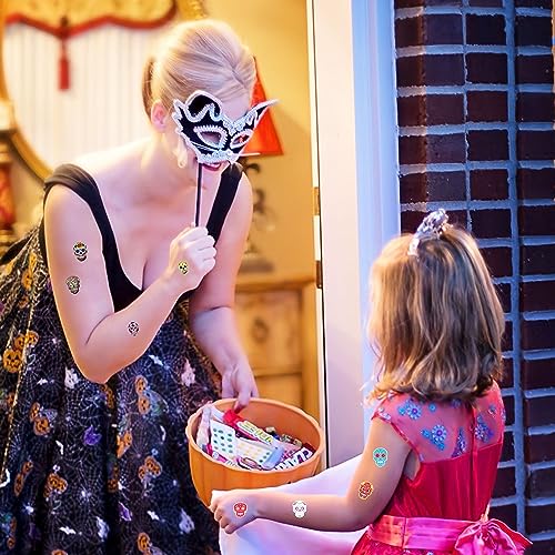 Day of the Dead Sugar Skull Temporary Tattoos (156 PCS)