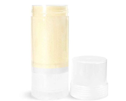 (5) Empty Clear Plastic Deodorant Containers - 2.2 Oz Cylinders - Empty Deodorant Tubes