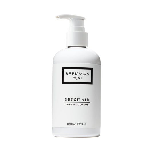 Beekman 1802 Goat Milk Body Lotion, Fresh Air - Scented - 8.9 oz - Hydrating & Deeply Moisturizing - With Shea Butter & Jojoba Seed Oil - Good for Sensitive Skin - Cruelty Free
