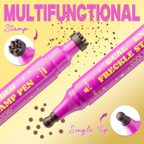 Dual Ended Freckle Stamp Pen - Waterproof Faux Freckles Makeup