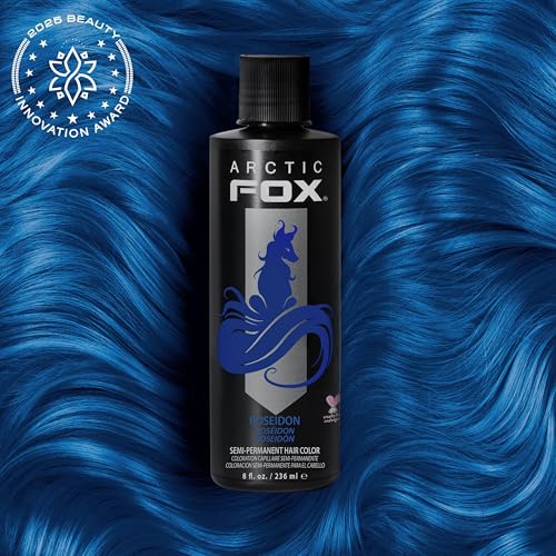 Arctic Fox Poseidon Semi-Permanent Hair Dye - Vibrant Blue, Vegan