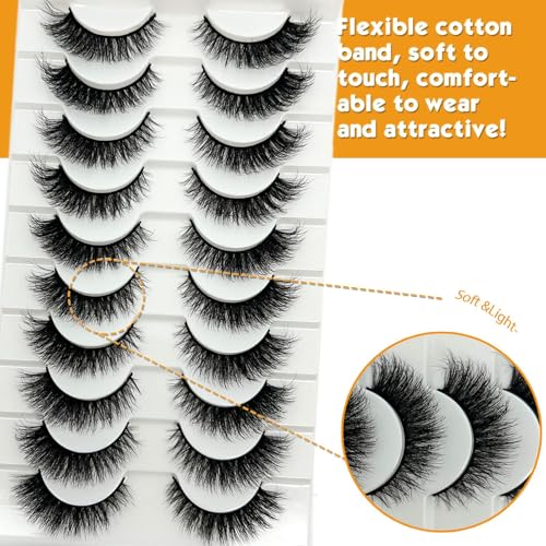 Loladook 16mm Cat Eye Mink Lashes - 3D Fluffy Wispy