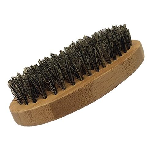 G.B.S Men's 100% Boar Bristle Beard Brush & Natural Wood Beard Comb Hair Mustache Shaving Brush Facial Hair Brush Portable and Travel Friendly