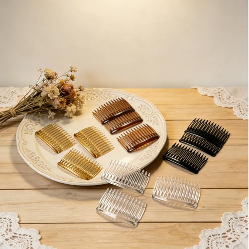 French Hair Combs 14-Teeth for Fine Thin Hair - 12 Pack