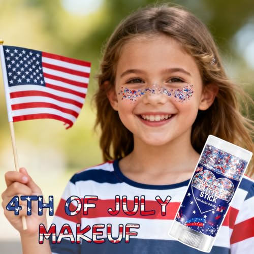 Patriotic Glitter Gel Stick - Waterproof Face & Body