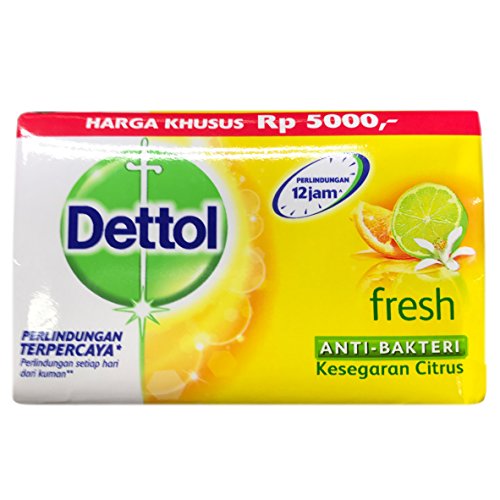 Dettol Anti-Bacterial Bar Soap, Re-Energize Fresh, 110 Gr / 3.88 Oz (Pack of 12)