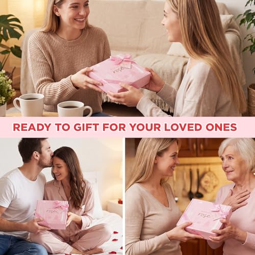 BODY & EARTH Rose Spa Gift Set - 5-Pc Bath & Body Kit for Women