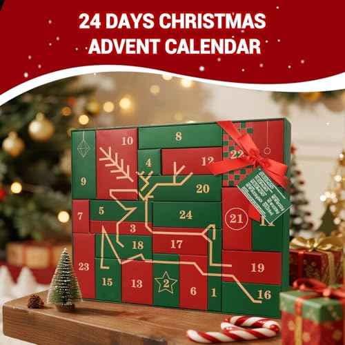 Advent Beauty Calendar for Adults 2025 Rinse & Robust Beard Care Kit Christmas Gifts for Men Skincare Beauty Advent Calendar for Men Christmas 24 Days Countdown Calendar Beard Care Grooming