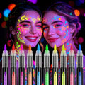 Glow In The Dark Face Paint Pens, 10 UV Neon Colors, Waterproof