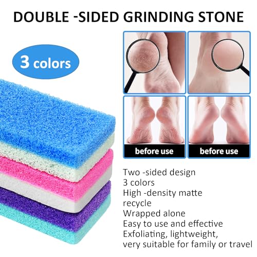 Double-Sided Foot Pumice Stone 6-Pack - Professional Callus Remover