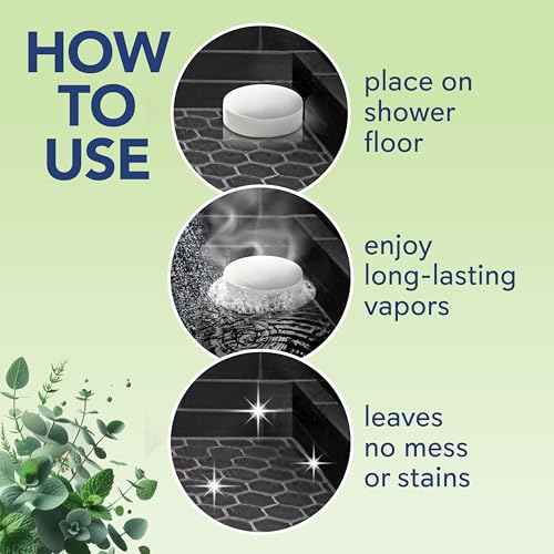 Sinucleanse Vapor Shower Steamers, All Natural Eucalyptus & Mint Aromatherapy, 12 Extra Large Vapor Shower Tablets, Relaxation and Spa Gifts for Women and Men, Made in USA