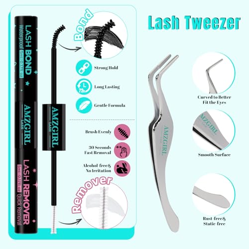 Lash Extension Kit 200PCS Lash Clusters Mix Eyelash Extension Kit with Waterproof Lash Bond and Remover,Individual Lashes with Lash Tweezers for Beginners at Home(30D,D-Mix9-16mm)