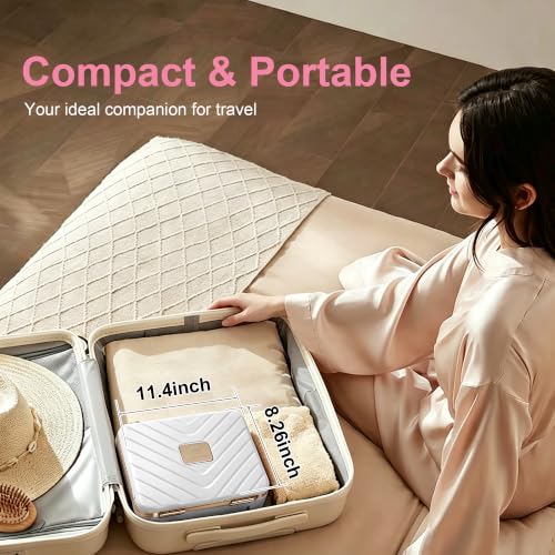 EASYINBEAUTY Makeup Travel Case with LED Mirror & 5000mAh Battery