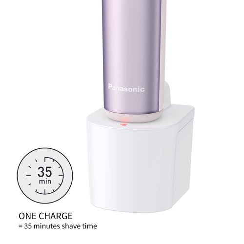 Panasonic Electric Shaver for Women, Cordless 4-Blade Shaver, Bikini Attachment, Pop-Up Trimmer, Wet Dry Operation - ES-AWL8AV (Purple)