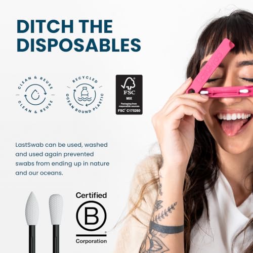 LastSwab Reusable Q-Tips for Makeup – Precision Silicone
