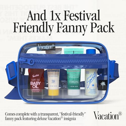 Vacation Sun Belt Sampler, Includes Baby Oil SPF 30, Super Spritz SPF 50 Face Mist, Classic Lotion SPF 30, After Sun Gel,¡°Festival Friendly¡± Fanny Pack