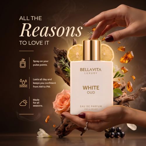 BellaVita Luxury Unisex Perfume Duo - Honey Oud & White Oud Eau de Parfum, Long-Lasting Vegan Fragrances, Gift Set