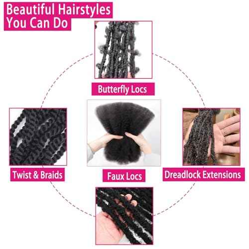 Afro Kinkys Bulk Human Hair For Braiding Afro Kinky-Curly Human Hair Bulk For Mini Twist Hair 20Inchs 50g/pack Bulk Human Braiding Hair For Micro Locs Extensions (4#, 20Inchs,50g/pack)