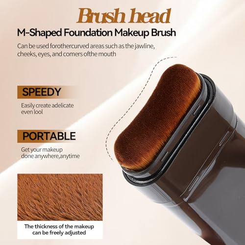 Ivory Foundation Stick with Built-In Brush - 3-in-1 Coverage