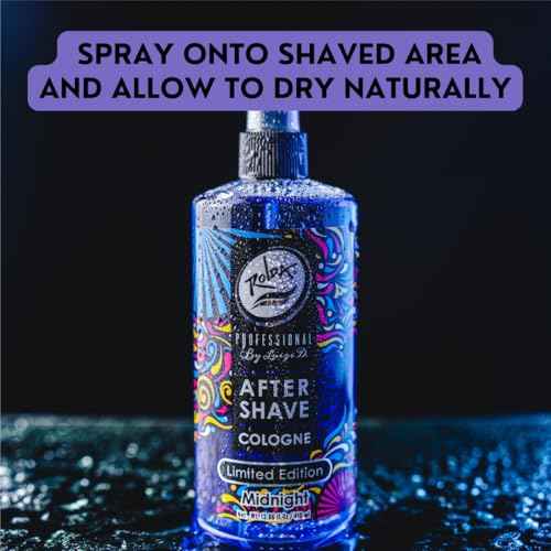 Rolda Midnight After Shave Tonic Cologne For Men - Post Shave Tonic Spray, Calms Irritation, Helps Heal & Clean Shaved Areas, Masculine Fragrance (14.54oz | 430ml)