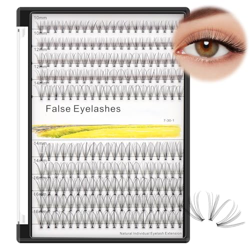 ¡æVayator 10-18mm Mixed Tray Mink Eyelash Extension Natural 3D Russian Volume Faux Eyelashes Individual 20D/30D/40D/50D To Choose 200pcs Clusters Lashes Makeup (10D-14+16mm Mixed)