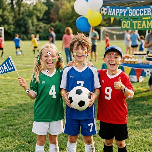 96pc Soccer Ball Temporary Tattoos for Kids Party