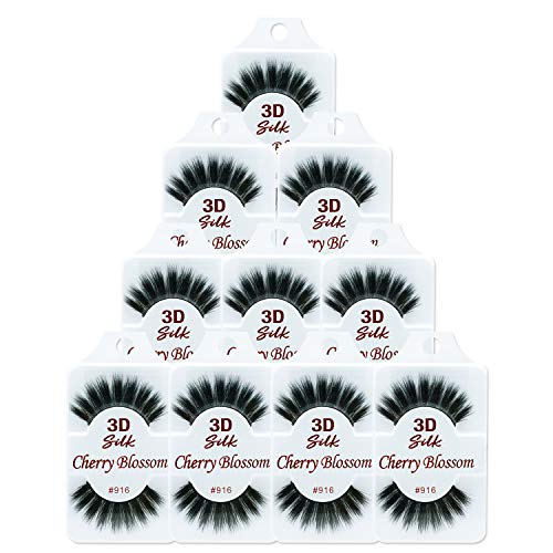 Cherry Blossom 3D Eyelashes 10-Pack Silk Mink