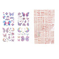 Pokinge 34 Sheets Temporary Tattoo Stickers - Flower & Butterfly