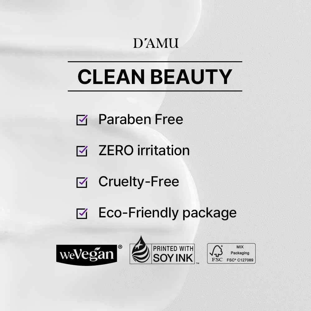 D'AMU Retinol Eye & Neck Cream – Brightening & Firming Cream for Dark Circles, Wrinkles & Pigmentation with Vita 5X, Astaxanthin & Spicule – Korean Skincare – 1.6 oz