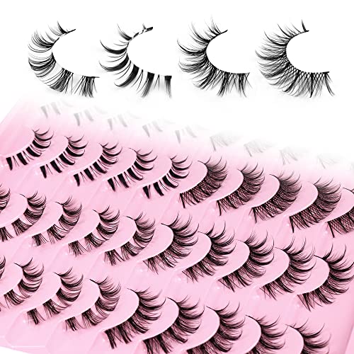 Manga Lashes 20 Pairs Mixed Styles Clear Band Wispy False Eyelashes