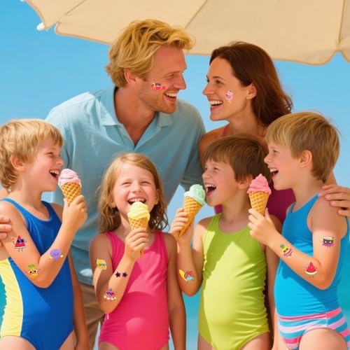 Waterproof Hawaiian Fruit Temporary Tattoos - 80+ Designs