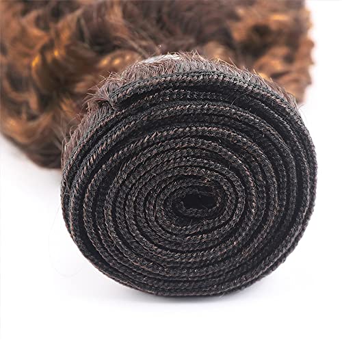 Deep Wave Brazilian Virgin Hair Bundles P4/30 Highlight Brown 330g