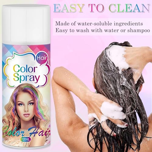Temporary Hair Color Spray - Washable, 7 Colors, 120ML