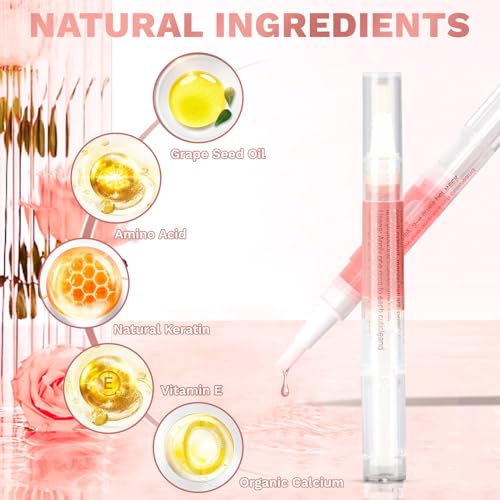 Cuticle Oil Pen Duo - Peach & Strawberry Flavors, Hydrating Nail Care