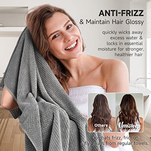 Umisleep Extra Large Microfiber Hair Towel 40x30 - Quick Dry