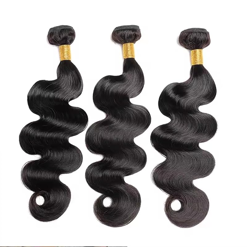 #1B Body Wave Human Hair Bundles - Unprocessed Brazilian 16-20 Inch