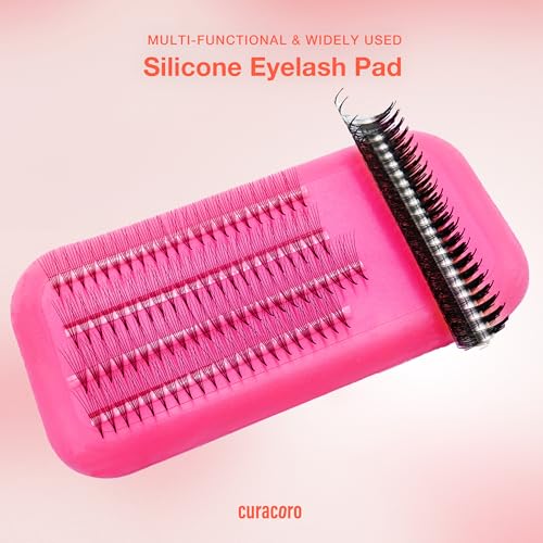 Curacoro Silicone Eyelash Extension Pads - Reusable Holder (Pack of 4)