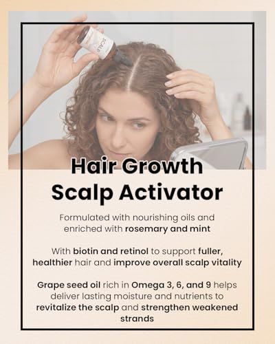 Sahha Hair Growth Oil - Scalp Stimulator for Fuller Hair, 2 Fl Oz