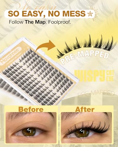 Mavphnee Short Manga Lash Clusters Kit 8-13MM - DIY Eyelash Extensions