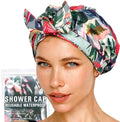 Reusable Waterproof Shower Cap Women | Leakproof Silicone Band