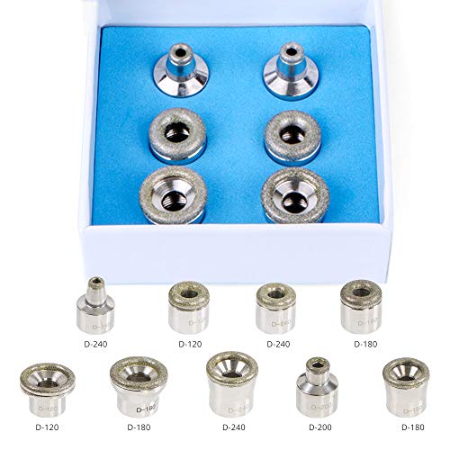 9 Pcs Replacement Diamond Tips for Most Diamond Machines Spa at Home Facial Care Beauty Tool